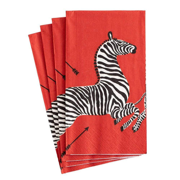 Dinner/Guest Napkins - Red Zebras