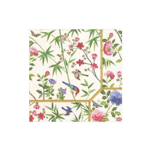 Cocktail Napkins - Chinese Cream Wallpaper