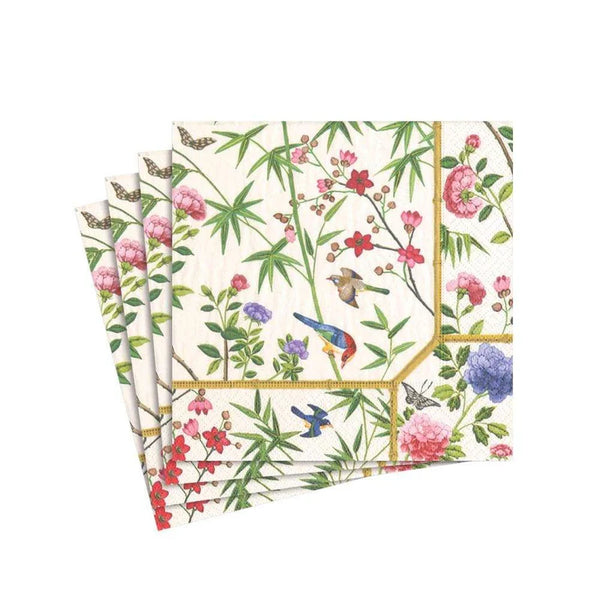 Cocktail Napkins - Chinese Cream Wallpaper