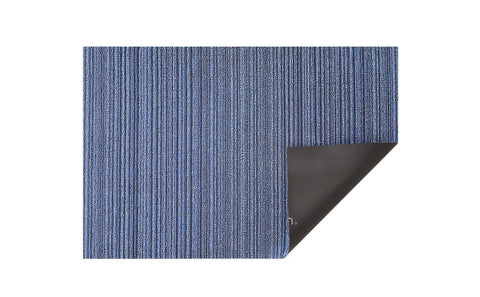 Chilewich Indoor/Outdoor Skinny Stripe Shag Floor Mat - Ocean