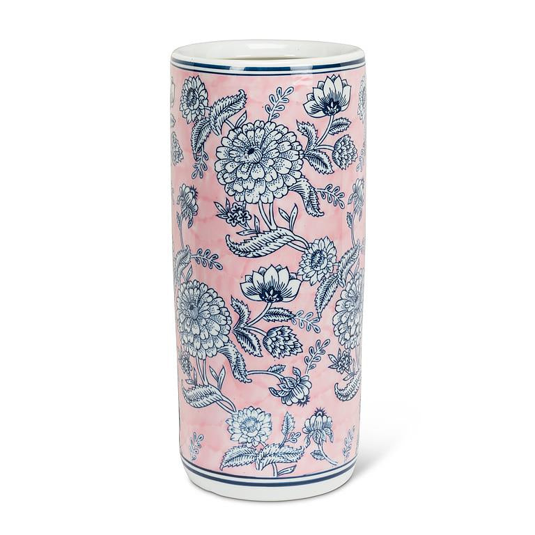 Pink & Blue Floral Print Umbrella Stand