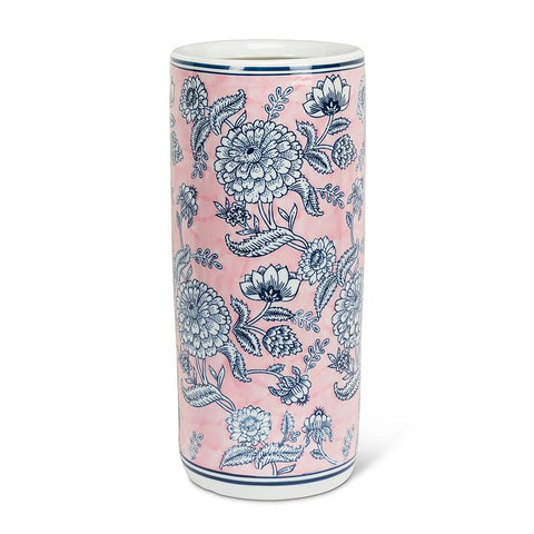 Pink & Blue Floral Print Umbrella Stand