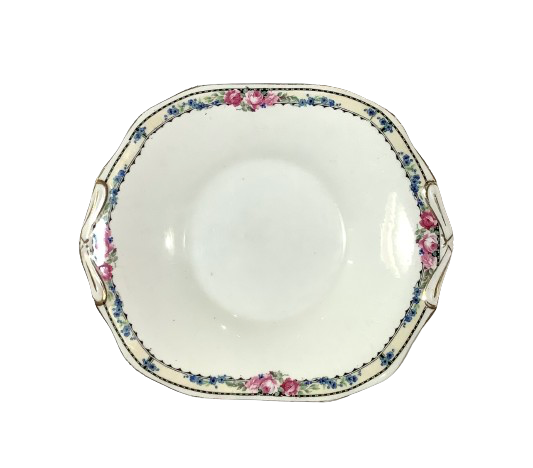 Vintage Plate w/ Floral Border – Jacaranda Tree & Co