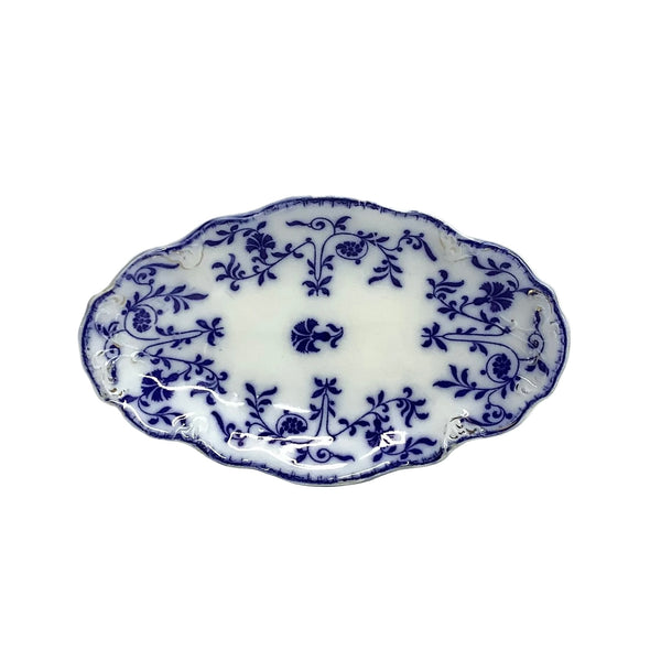 Vintage “Colonial” Flow Blue Oval Dish