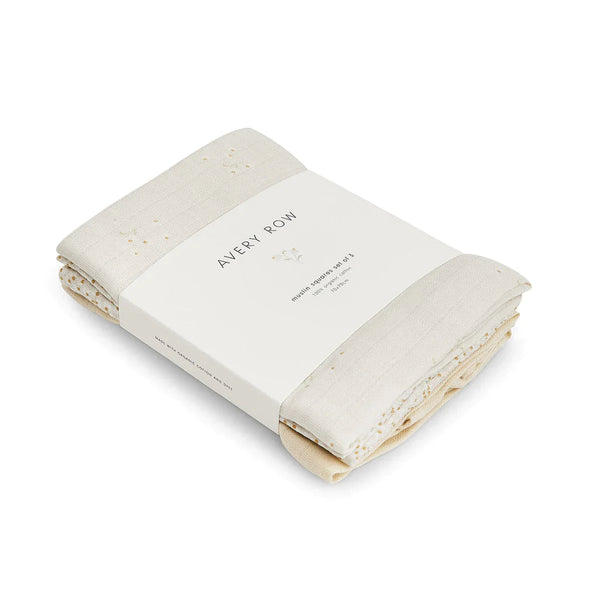 Set of 3 Muslin Squares - Wild Chamomile