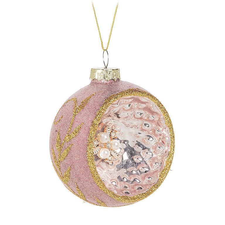 Pink Reflector Ball Ornament