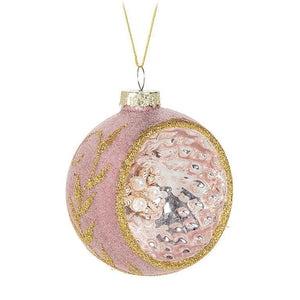 Pink Reflector Ball Ornament