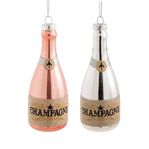 Pink Champagne Bottle Decoration