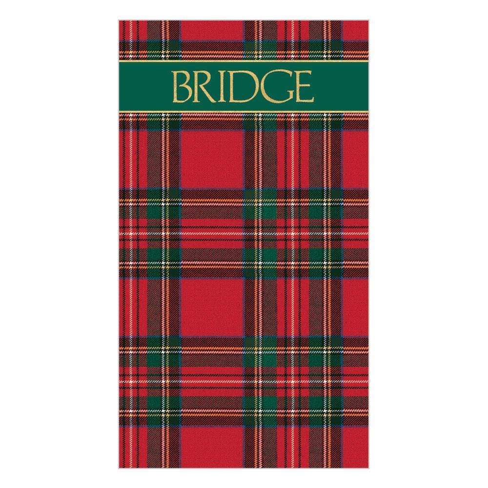 Plaid Bridge Score Pad By Caspari