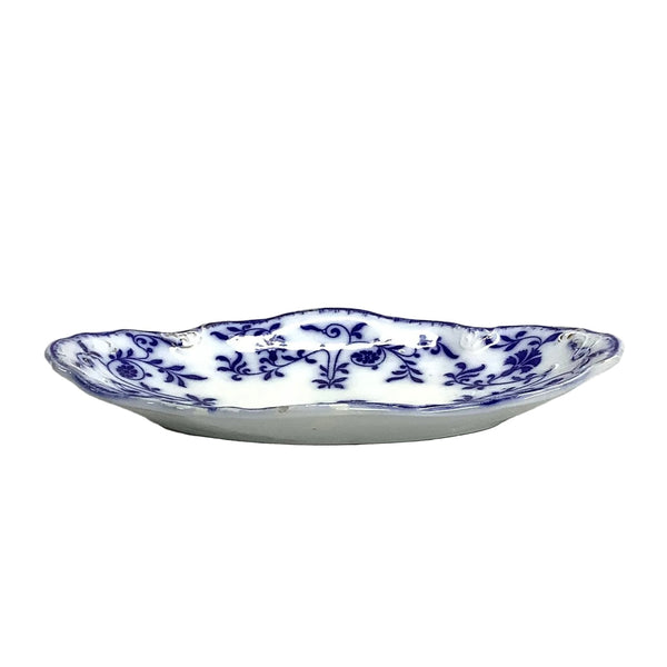 Vintage “Colonial” Flow Blue Oval Dish