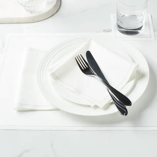 Cream Cotton Placemats 12 Pieces