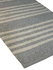 Pale Blue Striped Rug