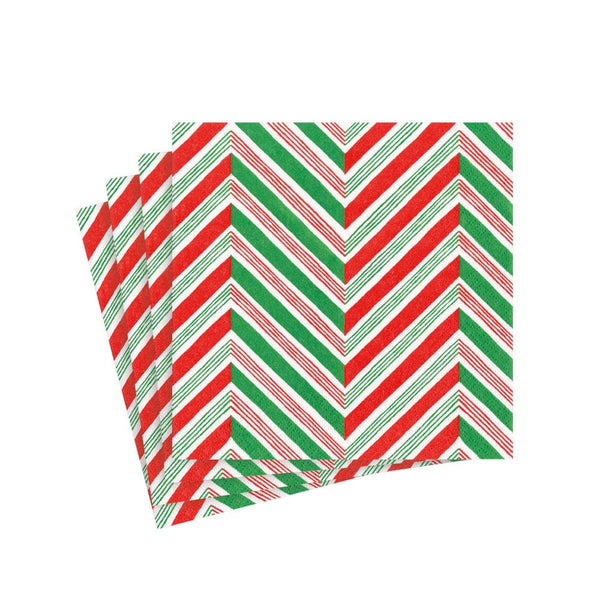 Cocktail Napkins - Candy Cane Stripes