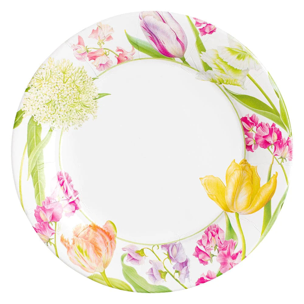 Spring Flower Show Paper Dinner Plates