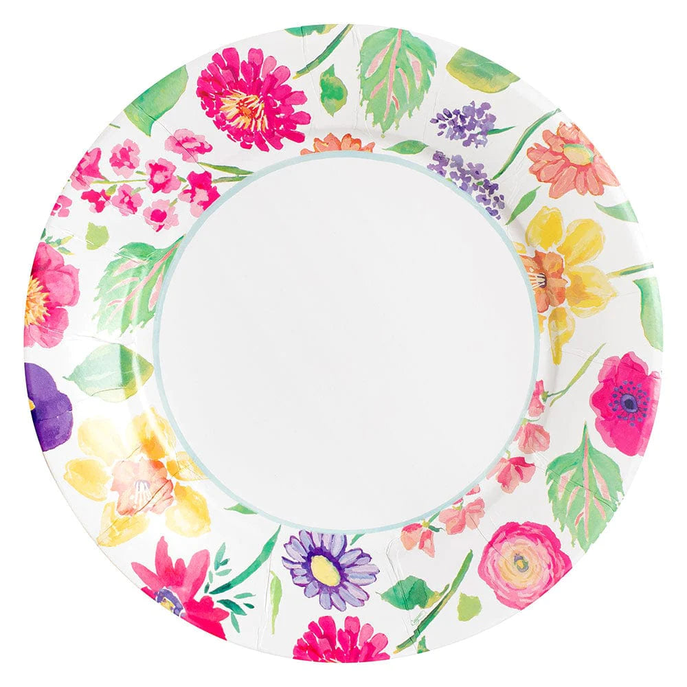 Floral Paper Dinner Plates