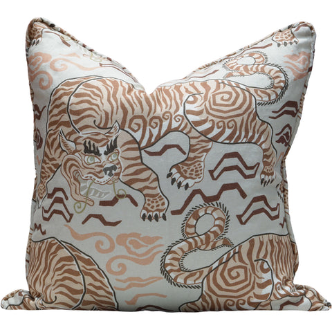 Tigers of Tibet Pillow in Fawn Pillow