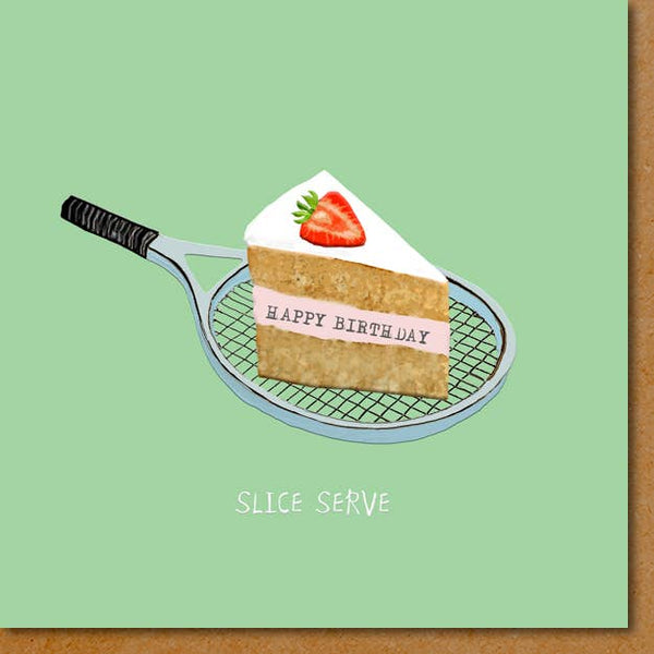 Slice Serve Tennis Birthday Card