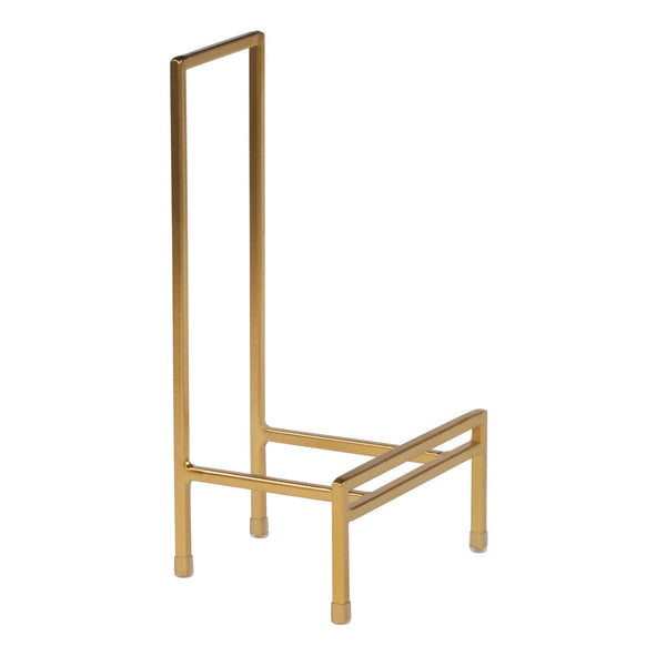 Tall Straight Edge Metal Stand - Gold