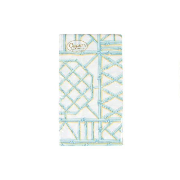 Dinner/Guest Paper Linen Napkins - Bamboo Screen Robin's Egg