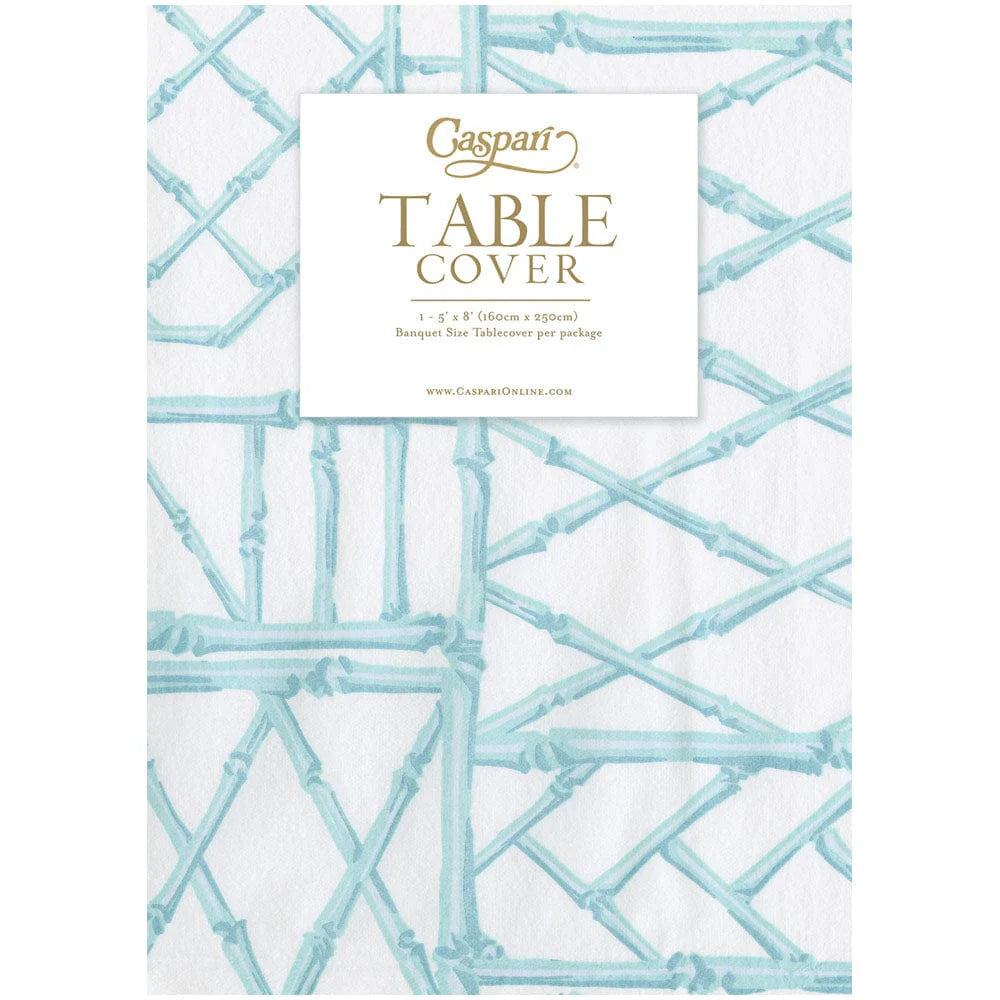 Bamboo Screen Robin's Egg Paper Linen Table Cover