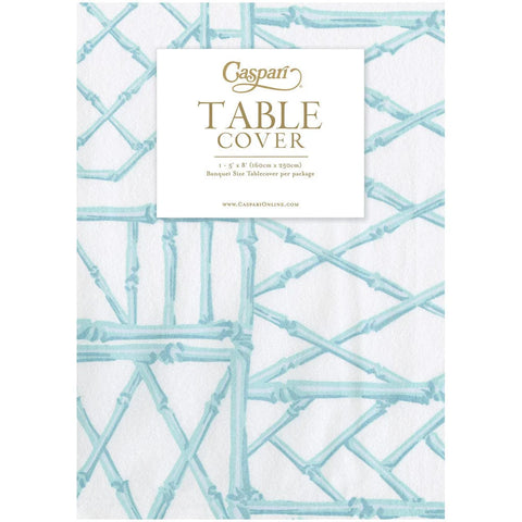 Bamboo Screen Robin's Egg Paper Linen Table Cover