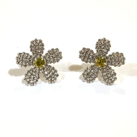 Crystal Flower Earrings