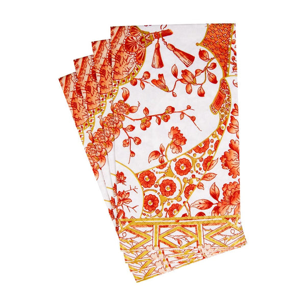 Dinner/Guest Napkins - Gilded Porcelain Coral
