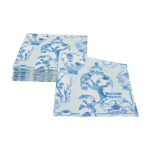 Glazed Porcelain Celadon Paper Napkin Airlaid Cocktail