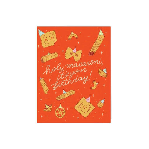 Holy Macaroni Birthday Card
