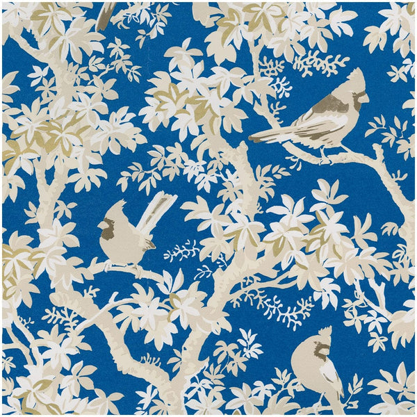Scenic Songbirds Gift Wrapping Paper - China Blue