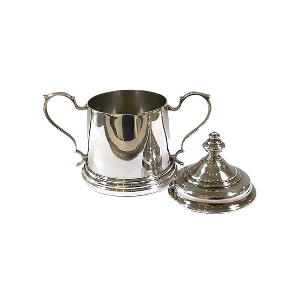 Vintage Silver Double Handled Sugar Bowl