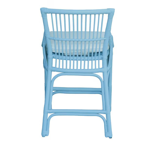 Hampton Blue Rattan Counter Stool