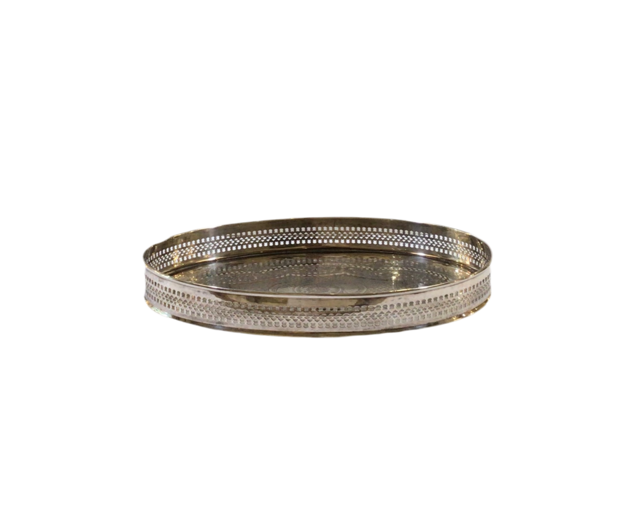 Vintage Oval Silver-Plated Tray