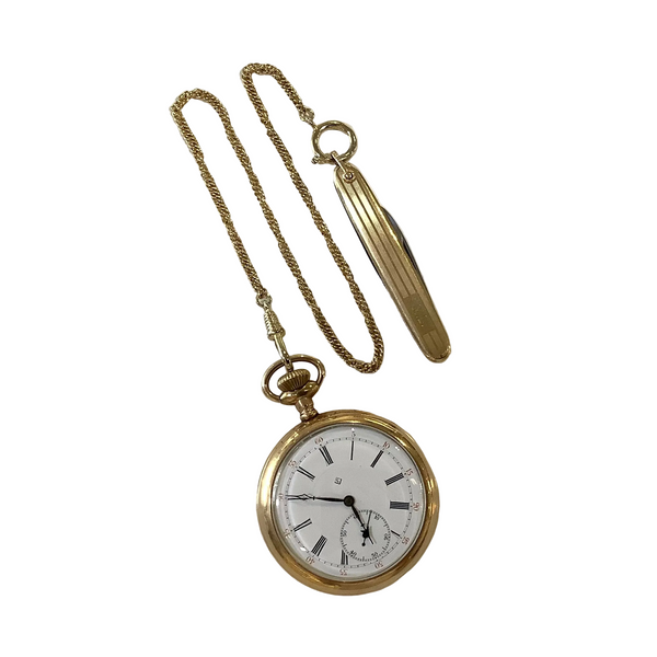 Vintage Pocket Watch & Pocket Knife Set