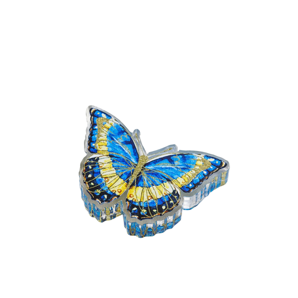 Acrylic Napkin Weight - Butterfly Blues