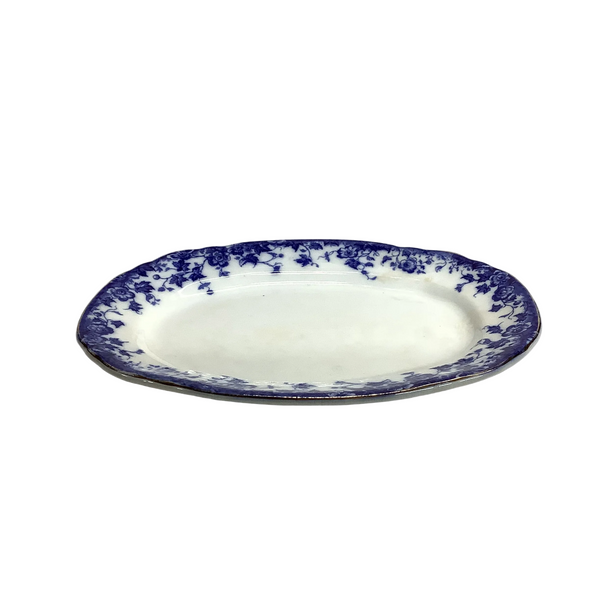 Vintage Blue & White Small Oval Platter
