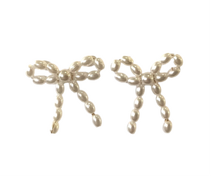 Freshwater Pearl Bow Earrings
