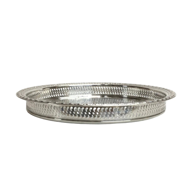 Vintage Silver Round Tray