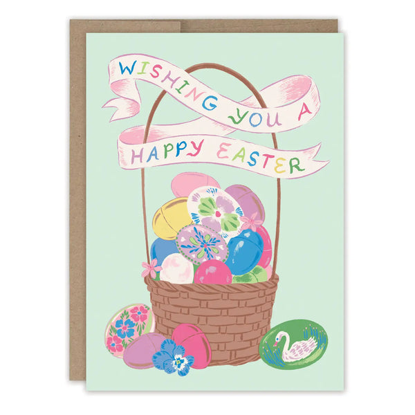 Vintage Easter Basket Easter Card
