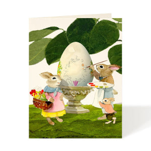 Bunny Faberge Egg Easter Card