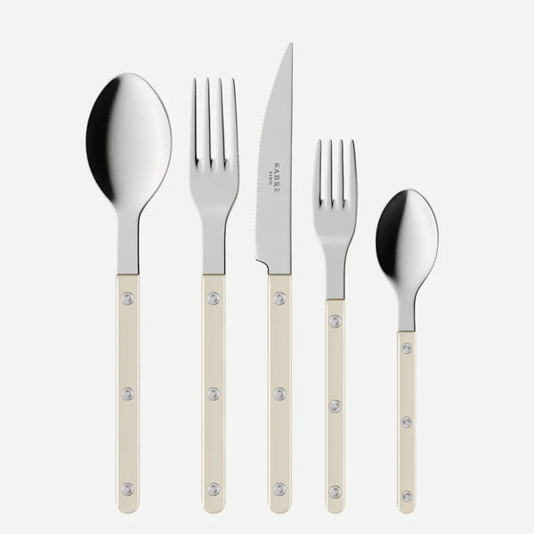 Sabre Paris Bistrot Pearly 5 Piece Place Setting - Pearl (Brilliant Finish)