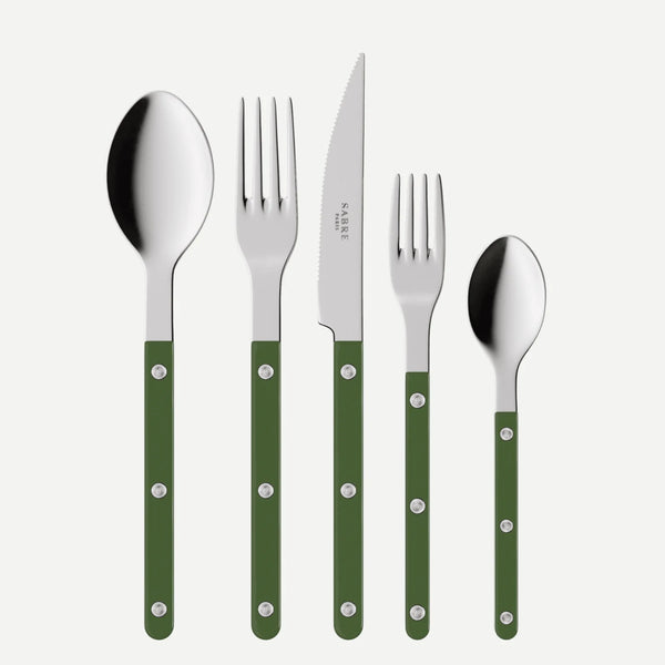 Sabre Paris Bistrot 5 Piece Place Setting - Dark Green (Brilliant Finish)