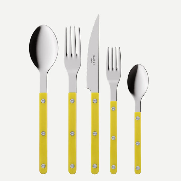 Sabre Paris Bistrot 5 Piece Place Setting - Yellow (Brilliant Finish)