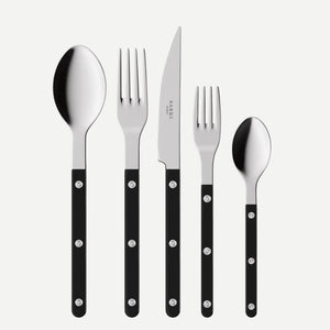 【SABRE PARIS】ブラックカトラリーセット2セット Sabre Paris Bistrot 5 Piece Place Setting - Black (Brilliant