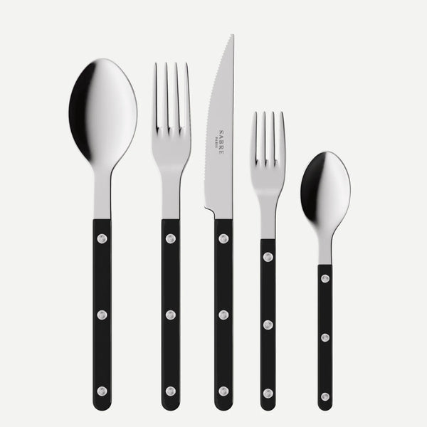 Sabre Paris Bistrot 5 Piece Place Setting - Black (Brilliant Finish)