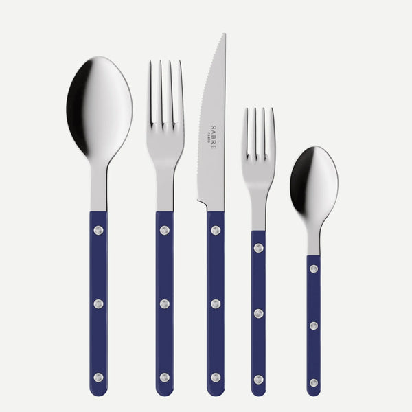 Sabre Paris Bistrot 5 Piece Place Setting - Navy Blue (Brilliant Finish)