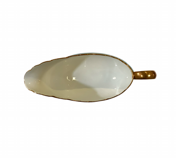 Vintage “Minerva Rose” Turquoise Aynsley Gravy Boat With Plate