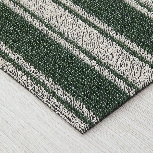 Chilewich Indoor/Outdoor Boardwalk Stripe Shag Floor Mat - Fern