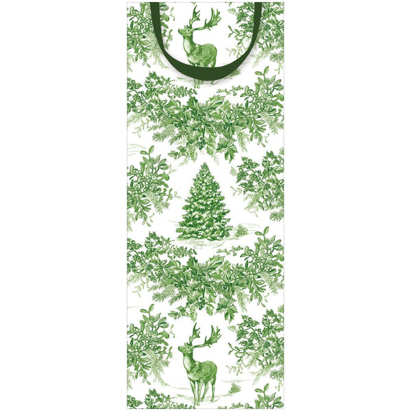 Christmas Toile Green Gift Bags