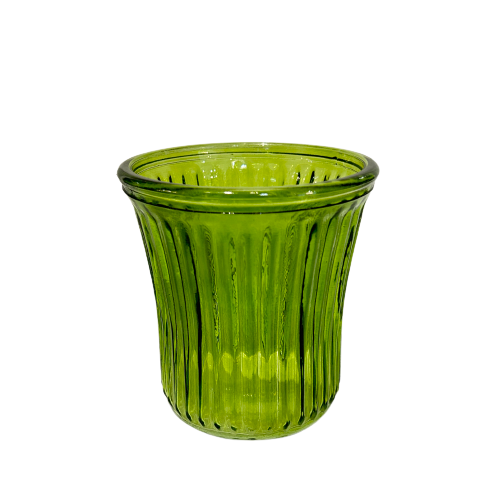 Forest Green Glass Votive